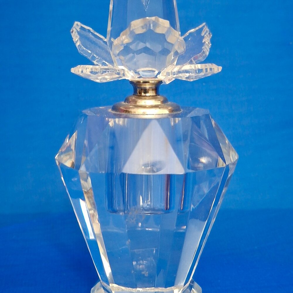 Vintage Shannon Crystal Rose Top Perfume Bottle
